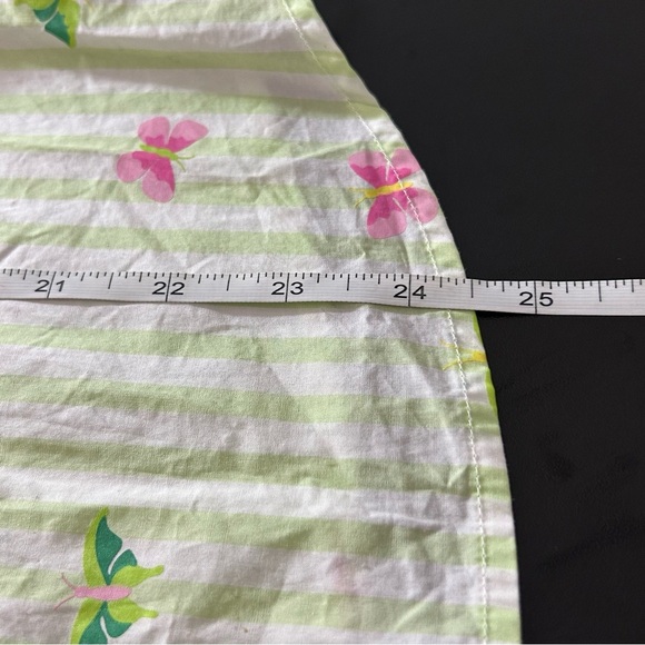 Lilly Pulitzer Button Down Shirt Women's Size 6 Pink Green 100% Cotton Striped - Picture 6 of 6